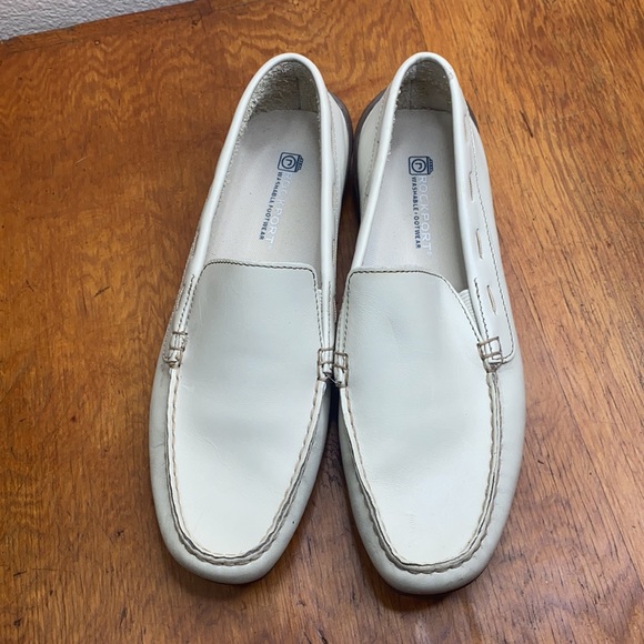 Rockport Washable Footwear Cream Loafers - Picture 2 of 10